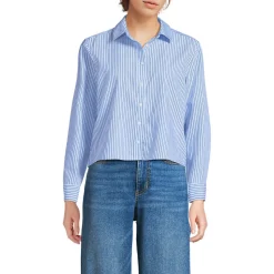 Kurze, bügelfreie Hemdbluse für Damen