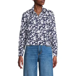 Kurze, bügelfreie Hemdbluse für Damen