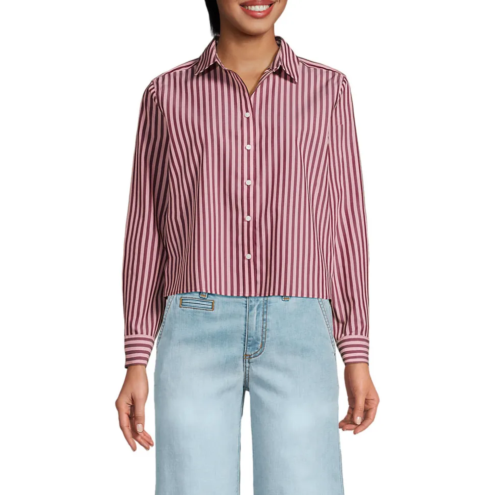 Kurze, bügelfreie Hemdbluse für Damen