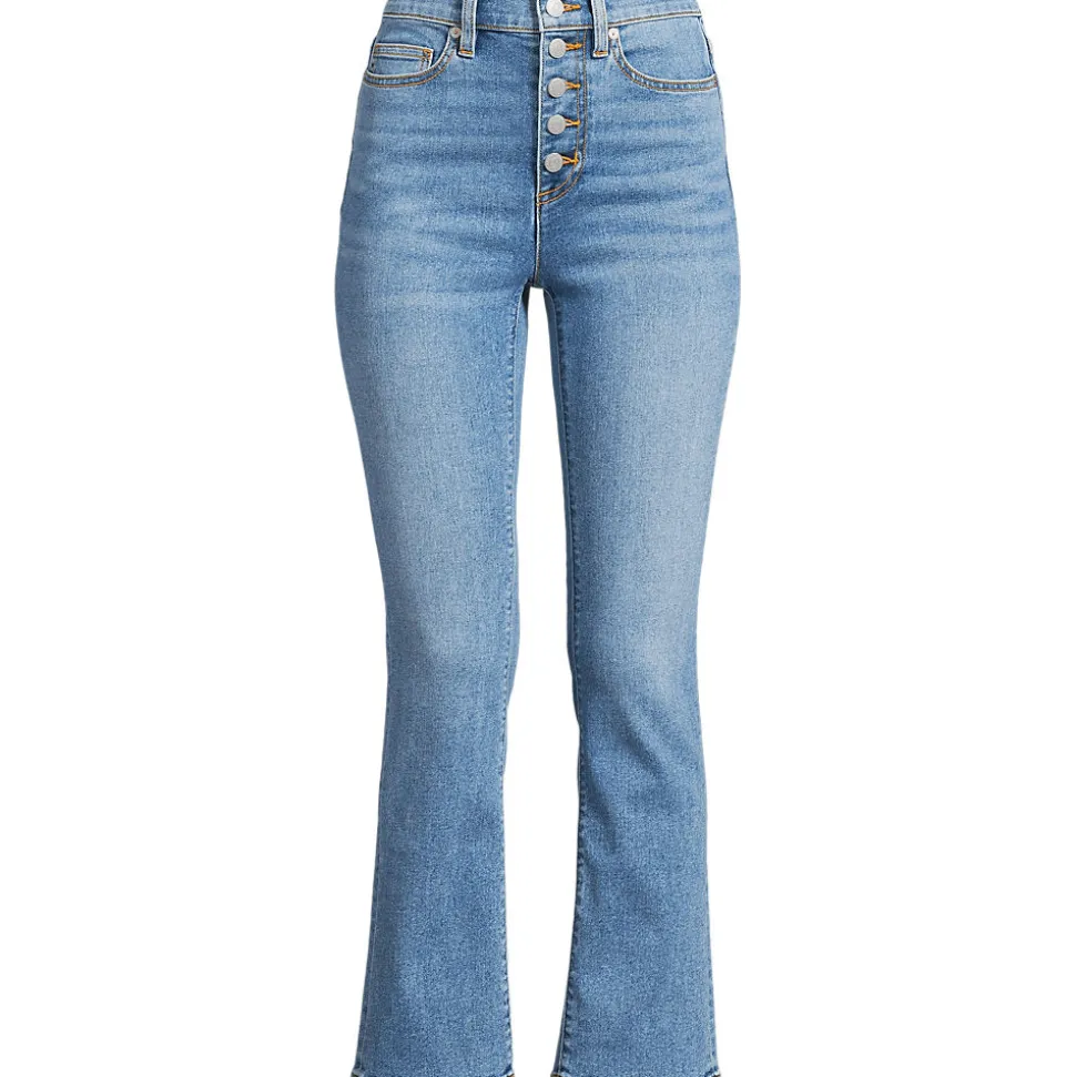 Kurze Denim-Schlagjeans für Damen