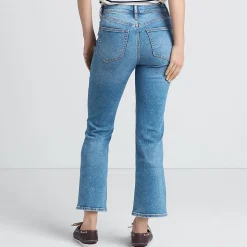 Kurze Denim-Schlagjeans für Damen