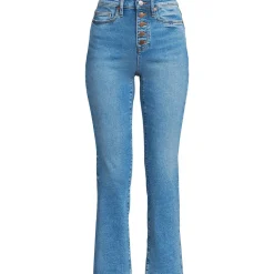 Kurze Denim-Schlagjeans für Damen
