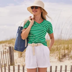 Kurze Leinenshorts für Damen