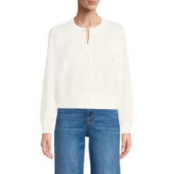 Kurzer Feinstrick-Cardigan aus Baumwolle für Damen