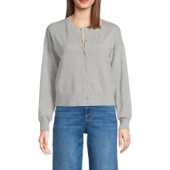 Kurzer Feinstrick-Cardigan aus Baumwolle für Damen