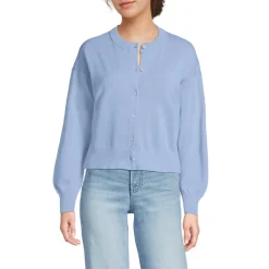 Kurzer Feinstrick-Cardigan aus Baumwolle für Damen