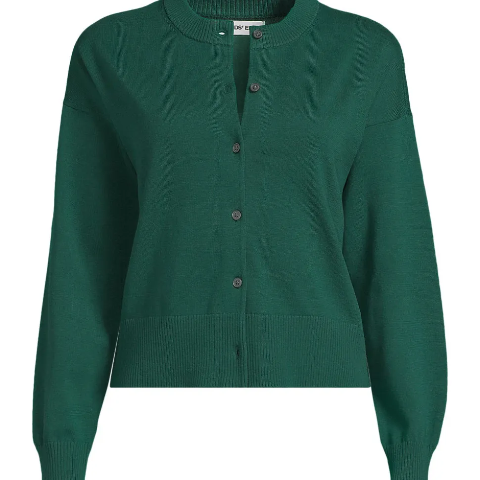 Kurzer Feinstrick-Cardigan aus Baumwolle für Damen