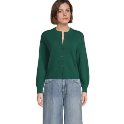 Kurzer Feinstrick-Cardigan aus Baumwolle für Damen