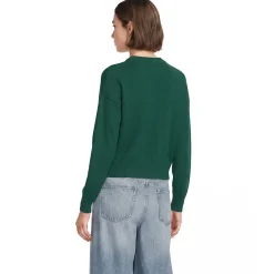 Kurzer Feinstrick-Cardigan aus Baumwolle für Damen