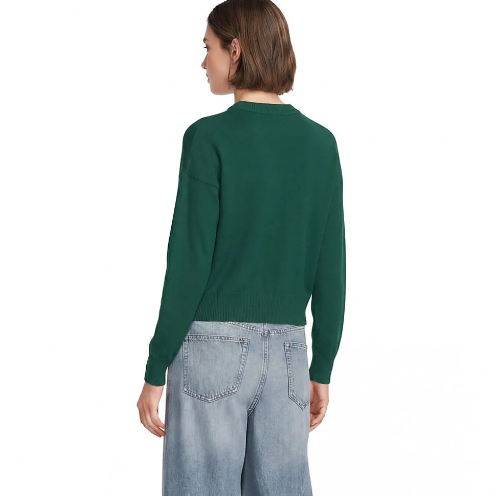 Kurzer Feinstrick-Cardigan aus Baumwolle für Damen