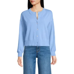 Kurzer Feinstrick-Cardigan aus Baumwolle für Damen