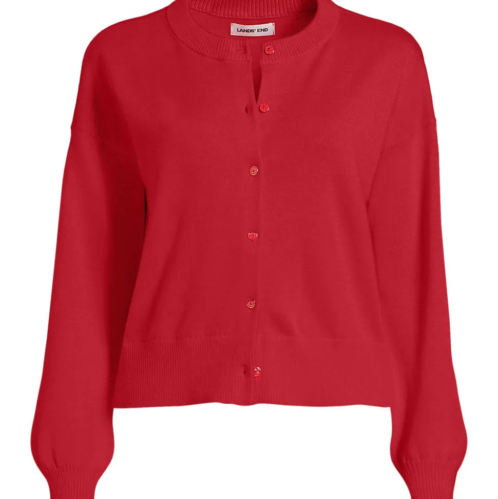 Kurzer Feinstrick-Cardigan aus Baumwolle für Damen