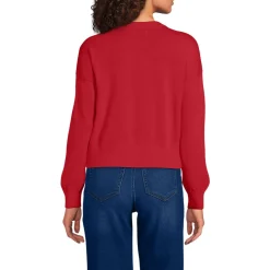 Kurzer Feinstrick-Cardigan aus Baumwolle für Damen