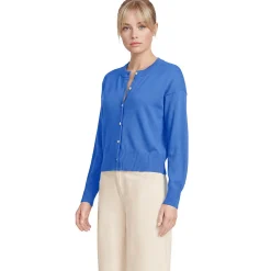 Kurzer Feinstrick-Cardigan aus Baumwolle für Damen