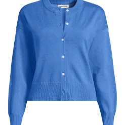 Kurzer Feinstrick-Cardigan aus Baumwolle für Damen