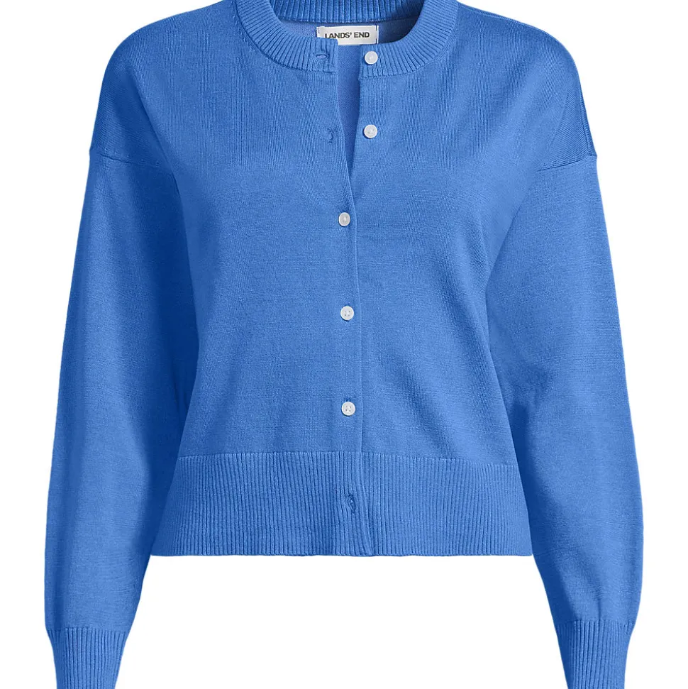 Kurzer Feinstrick-Cardigan aus Baumwolle für Damen
