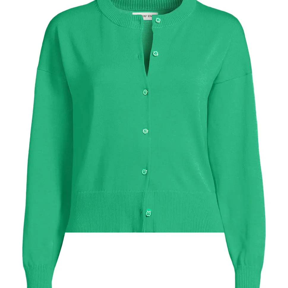 Kurzer Feinstrick-Cardigan aus Baumwolle für Damen