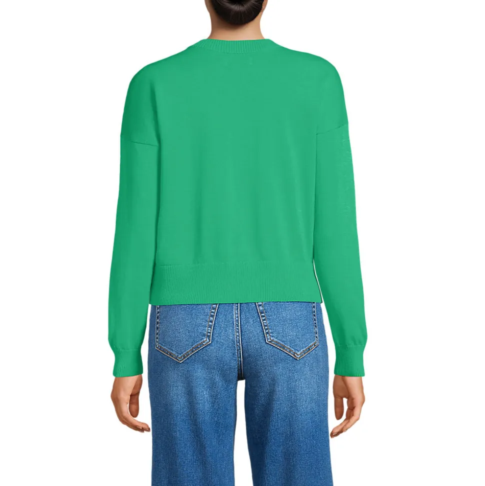 Kurzer Feinstrick-Cardigan aus Baumwolle für Damen