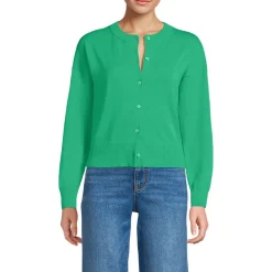 Kurzer Feinstrick-Cardigan aus Baumwolle für Damen