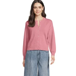 Kurzer Feinstrick-Cardigan aus Baumwolle für Damen