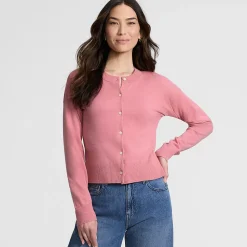 Kurzer Feinstrick-Cardigan aus Baumwolle für Damen