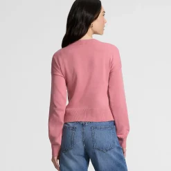 Kurzer Feinstrick-Cardigan aus Baumwolle für Damen