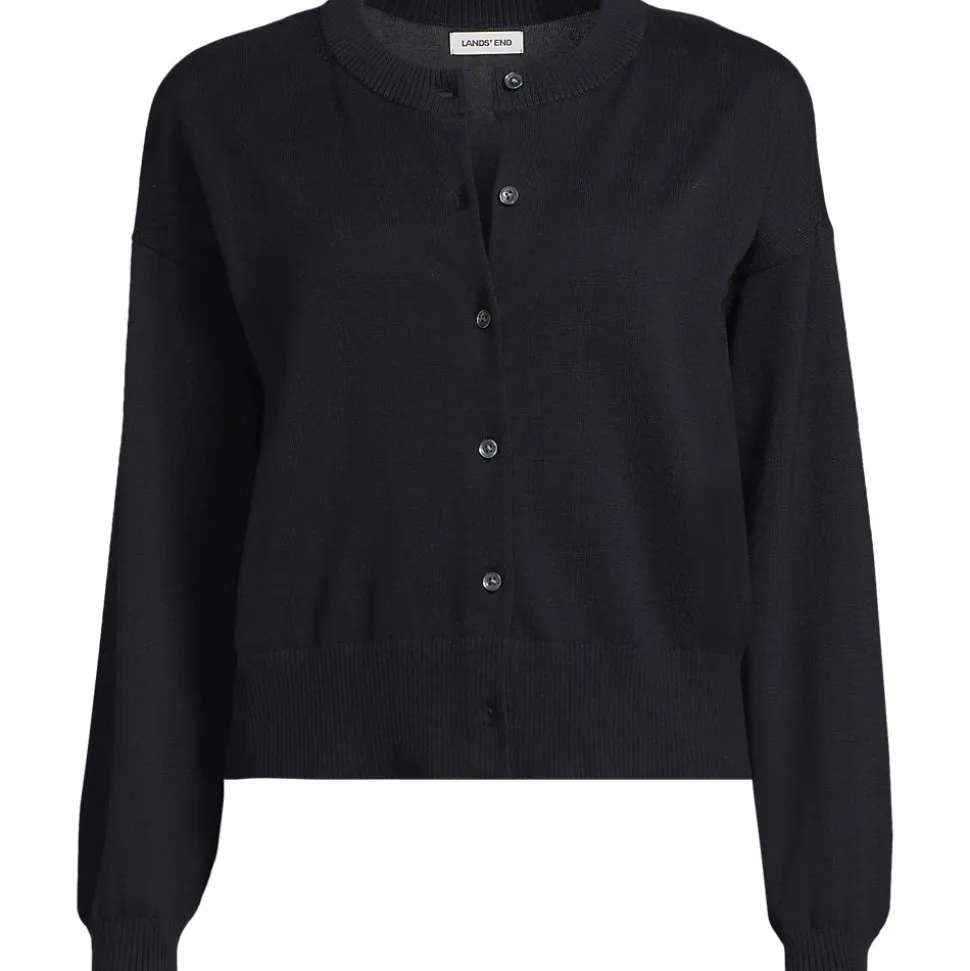 Kurzer Feinstrick-Cardigan aus Baumwolle für Damen
