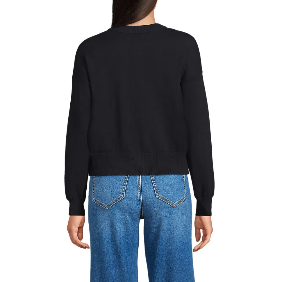 Kurzer Feinstrick-Cardigan aus Baumwolle für Damen