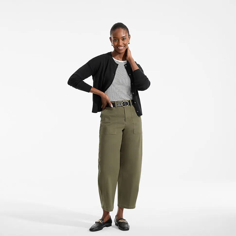 Kurzer Feinstrick-Cardigan aus Baumwolle für Damen