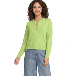 Kurzer Feinstrick-Cardigan aus Baumwolle für Damen