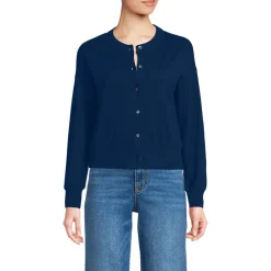 Kurzer Feinstrick-Cardigan aus Baumwolle für Damen
