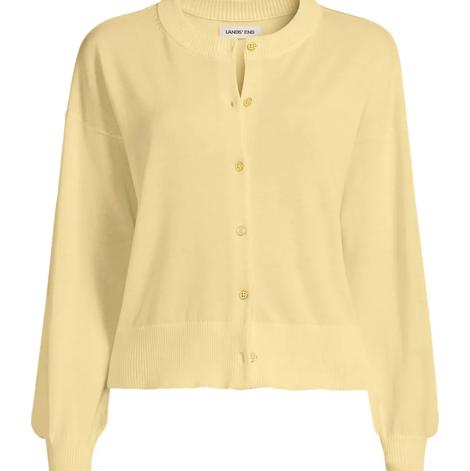 Kurzer Feinstrick-Cardigan aus Baumwolle für Damen