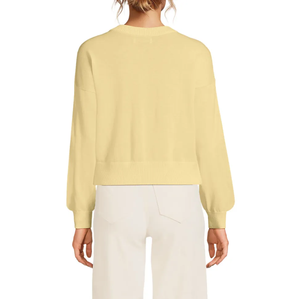 Kurzer Feinstrick-Cardigan aus Baumwolle für Damen