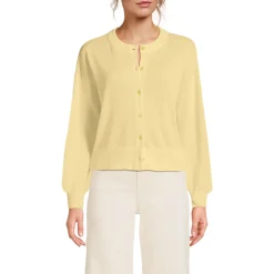 Kurzer Feinstrick-Cardigan aus Baumwolle für Damen