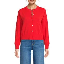 Kurzer Feinstrick-Cardigan aus Baumwolle für Damen