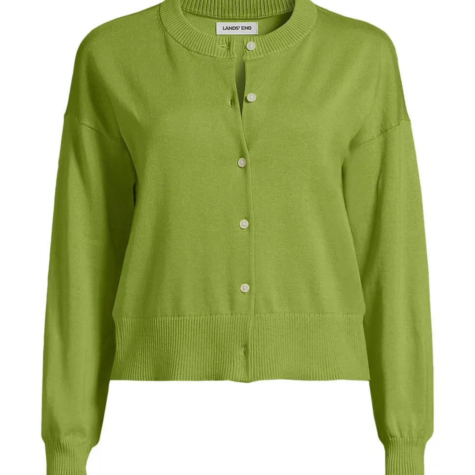 Kurzer Feinstrick-Cardigan aus Baumwolle für Damen