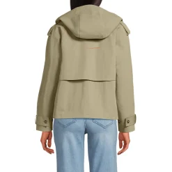 Kurzer Trenchcoat mit Kapuze für Damen