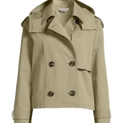 Kurzer Trenchcoat mit Kapuze für Damen