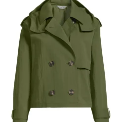 Kurzer Trenchcoat mit Kapuze für Damen
