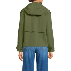 Kurzer Trenchcoat mit Kapuze für Damen