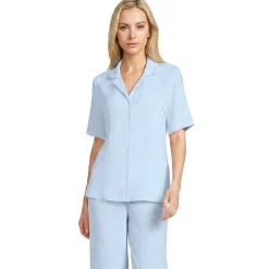 Kurzärmelige Musselin-Bluse