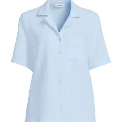 Kurzärmelige Musselin-Bluse