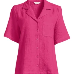 Kurzärmelige Musselin-Bluse