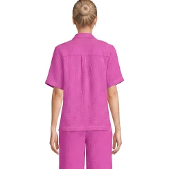 Kurzärmelige Musselin-Bluse