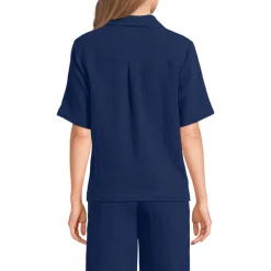 Kurzärmelige Musselin-Bluse