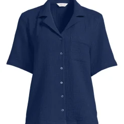 Kurzärmelige Musselin-Bluse