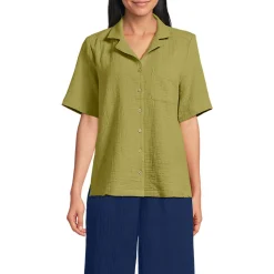 Kurzärmelige Musselin-Bluse