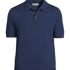 Kurzärmeliger Merino-Polopullover für Herren