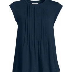 Kurzärmeliges Biesenshirt aus Baumwolle/Modal-Mix für Damen
