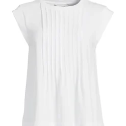 Kurzärmeliges Biesenshirt aus Baumwolle/Modal-Mix für Damen